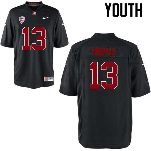 Youth Stanford Cardinal #13 Taijuan Thomas College Football Jerseys Sale-Black - Click Image to Close